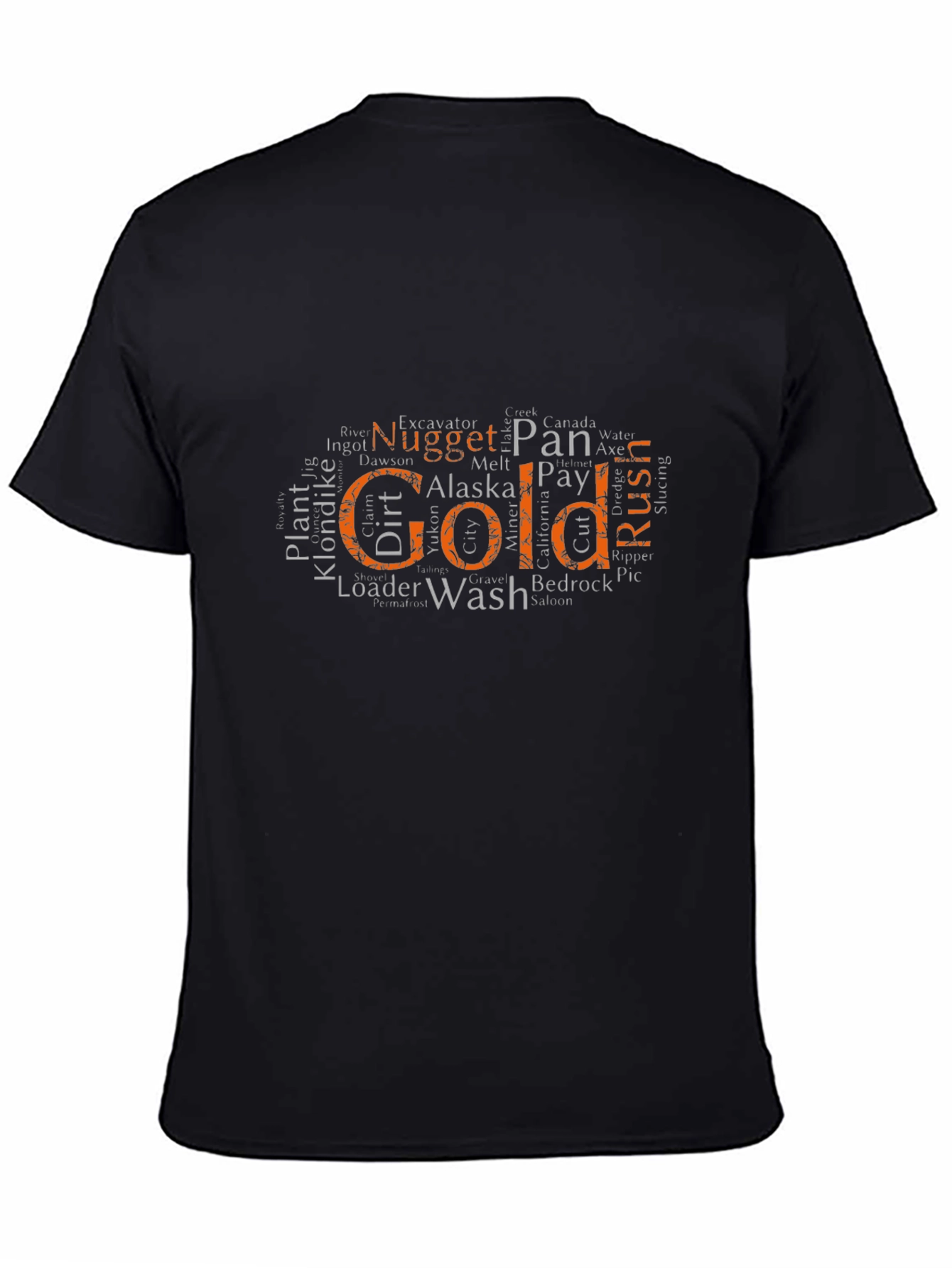 Gold Mining Word Cloud T-Shirt - Prospector Gift