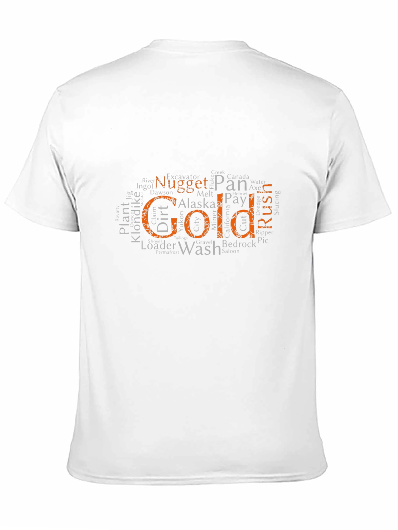 Gold Mining Word Cloud T-Shirt - Prospector Gift