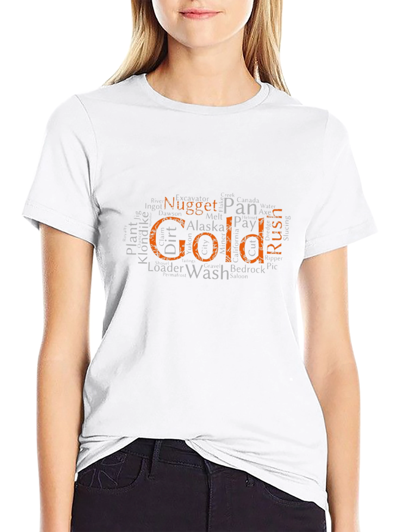 Gold Mining Word Cloud T-Shirt - Prospector Gift