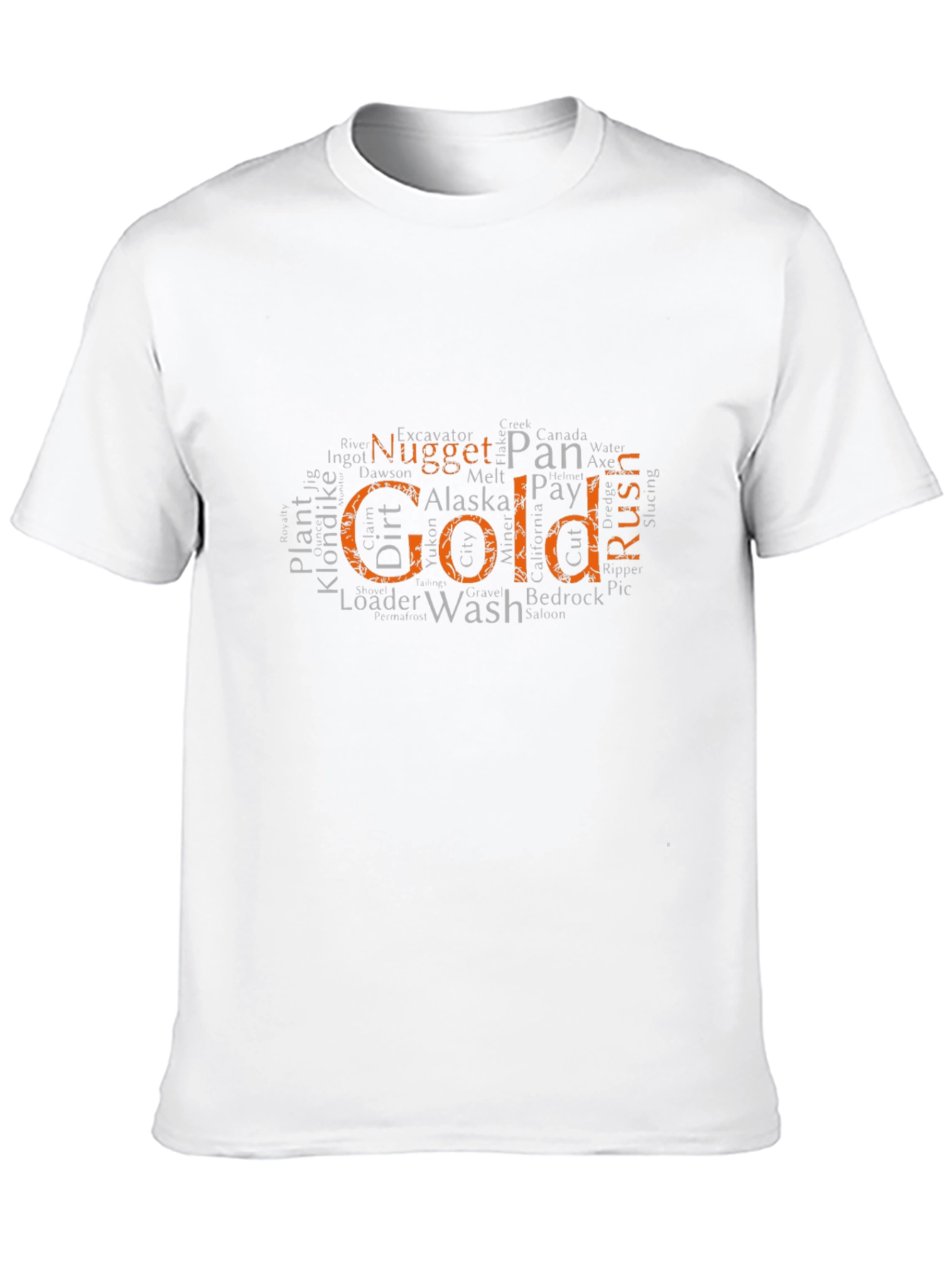 Gold Mining Word Cloud T-Shirt - Prospector Gift