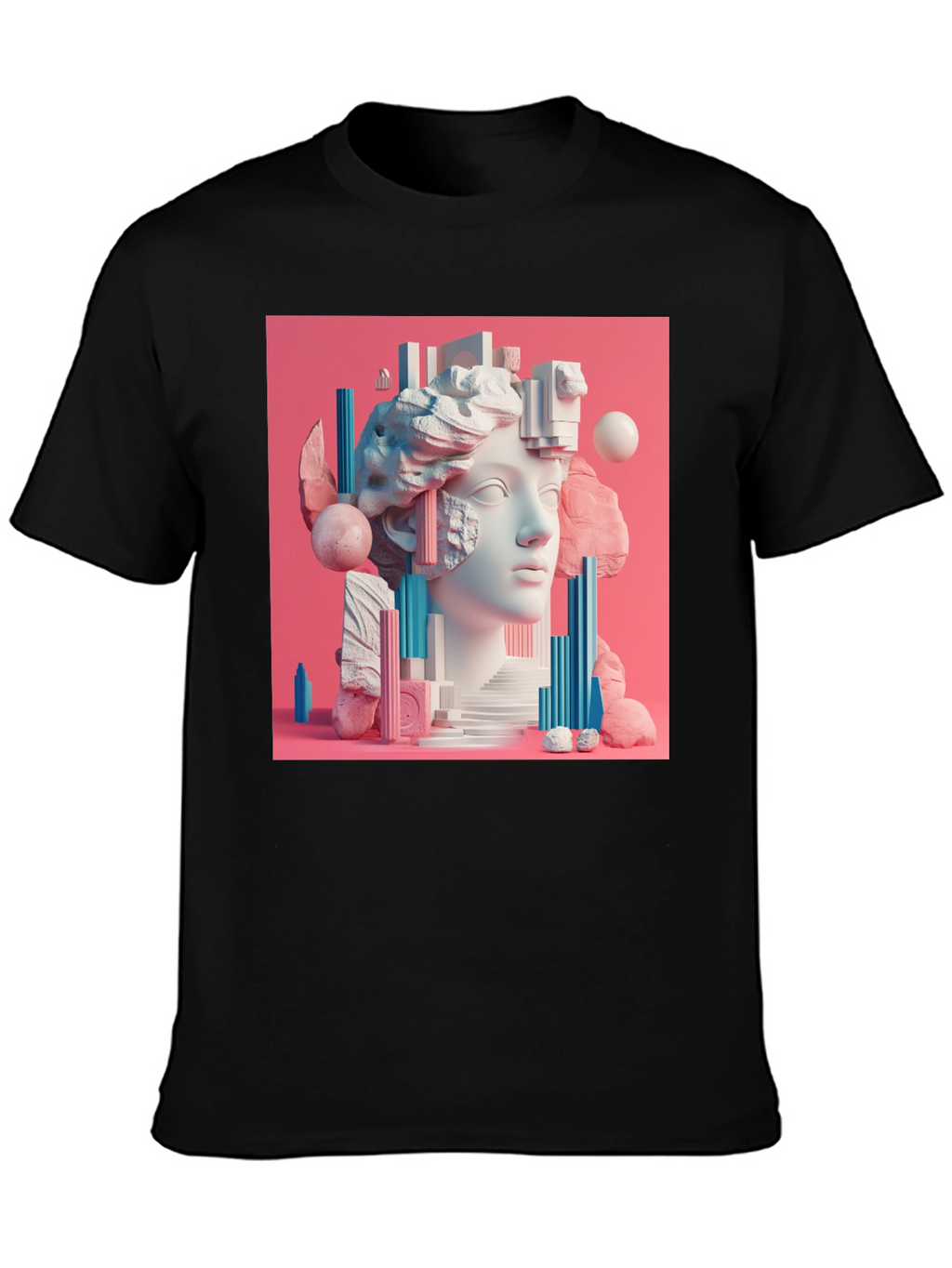 Abstract Sculpture Graphic T-Shirt