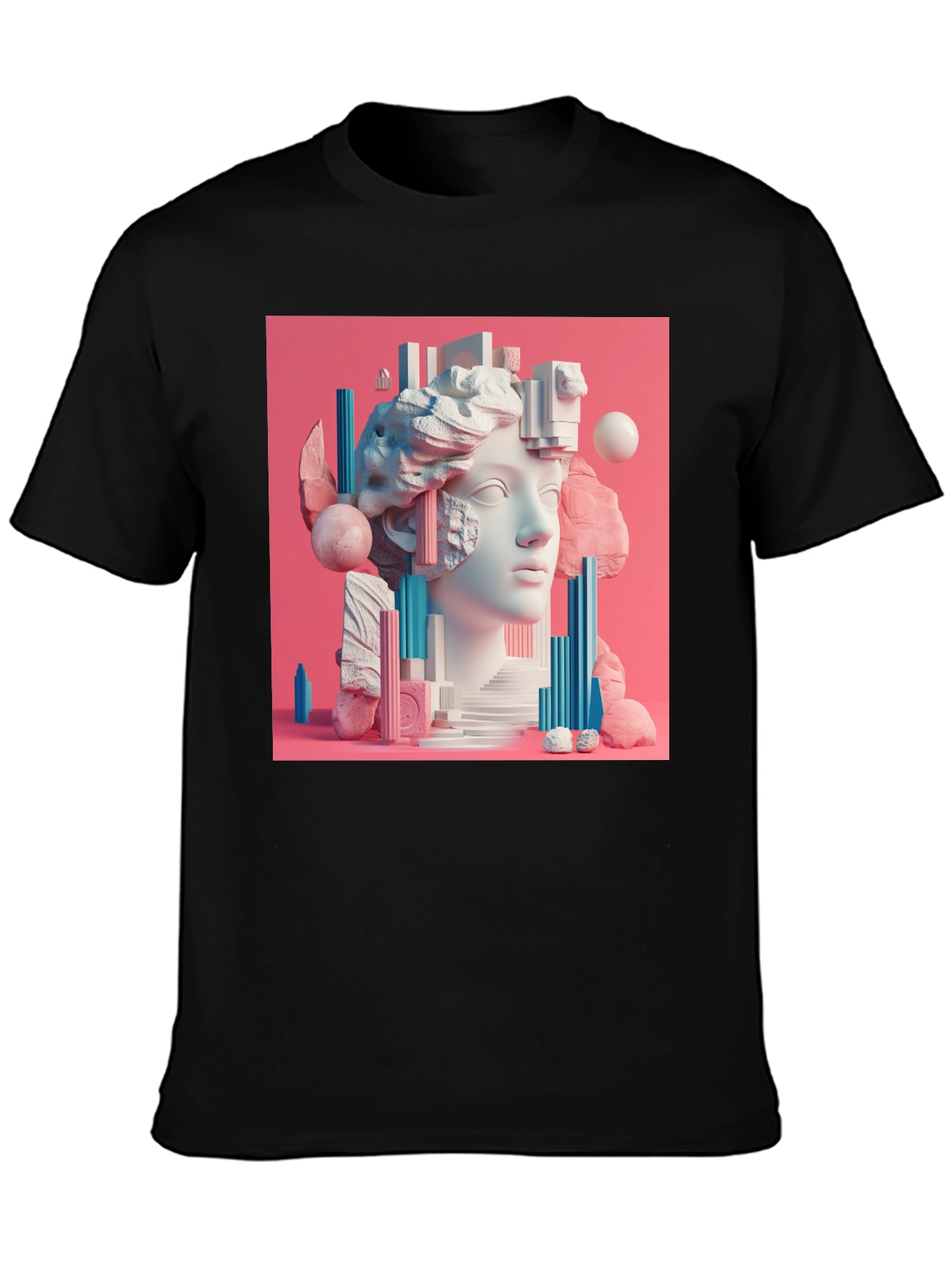 Abstract Sculpture Graphic T-Shirt