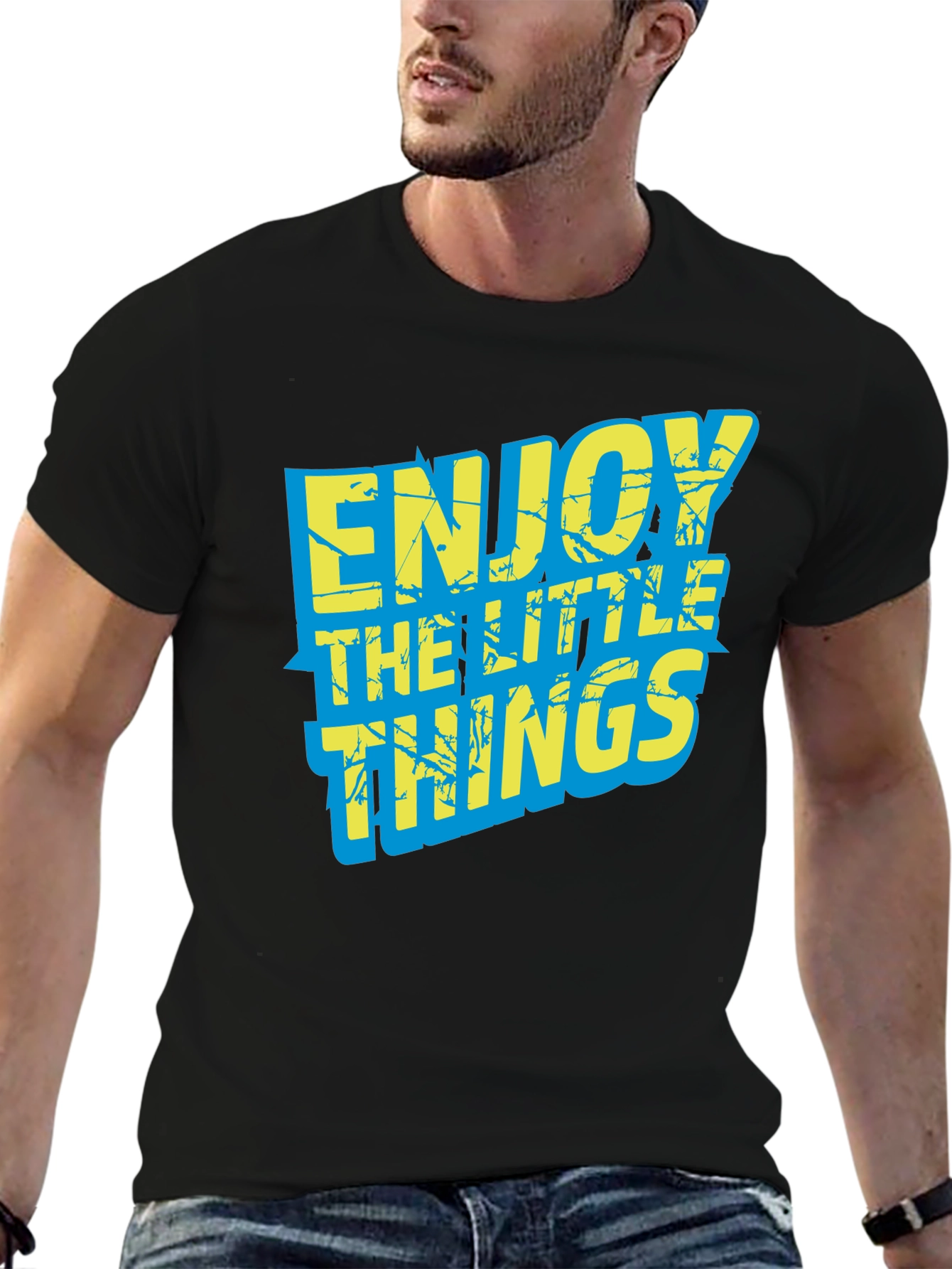 Enjoy the Little Things Graphic Tee - Black