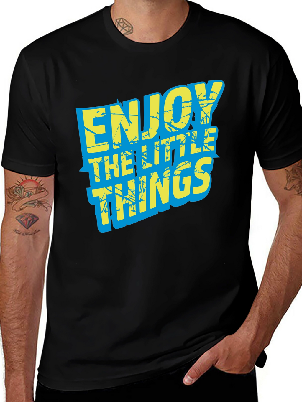 Enjoy the Little Things Graphic Tee - Black