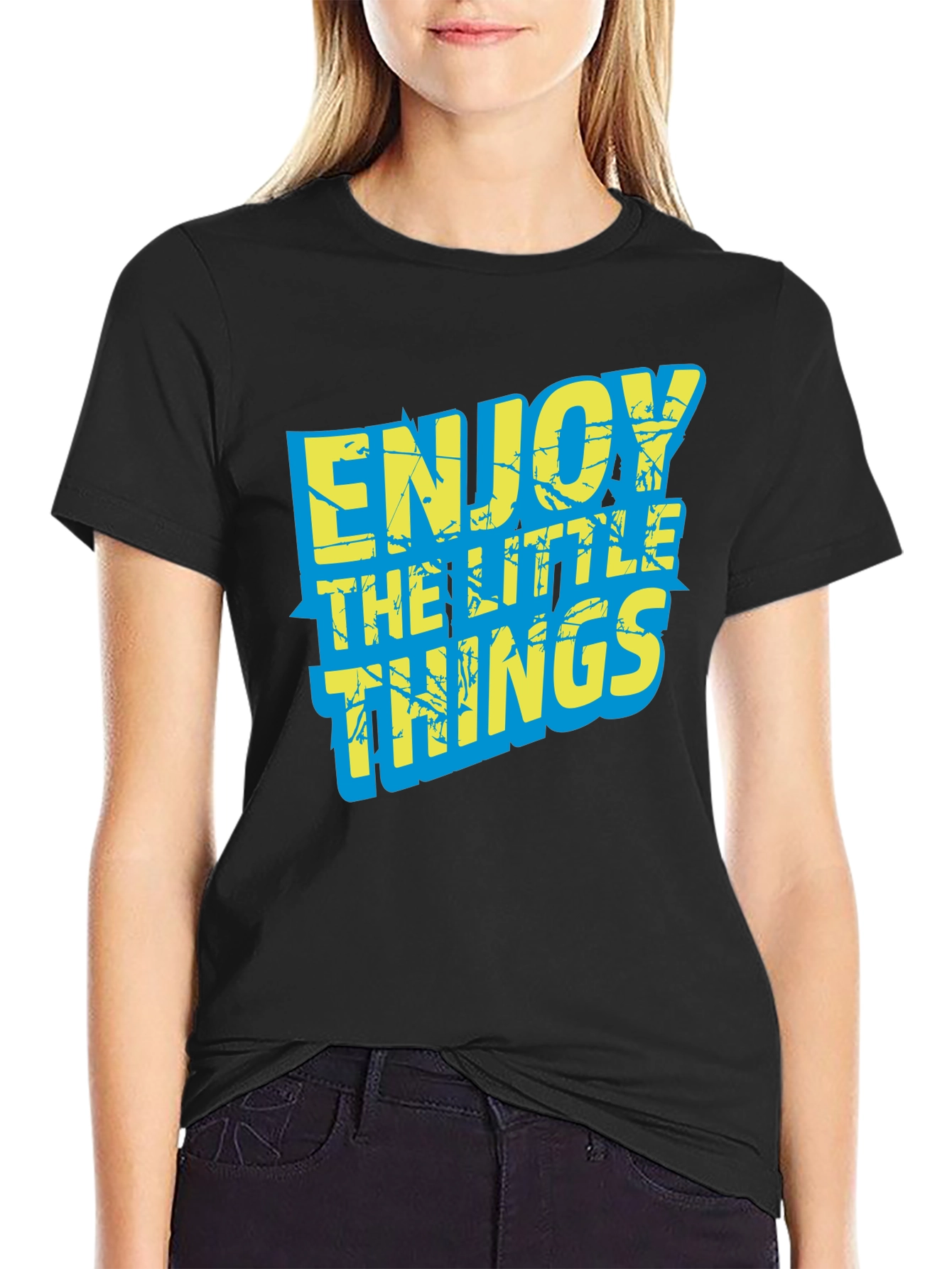 Enjoy the Little Things Graphic Tee - Black
