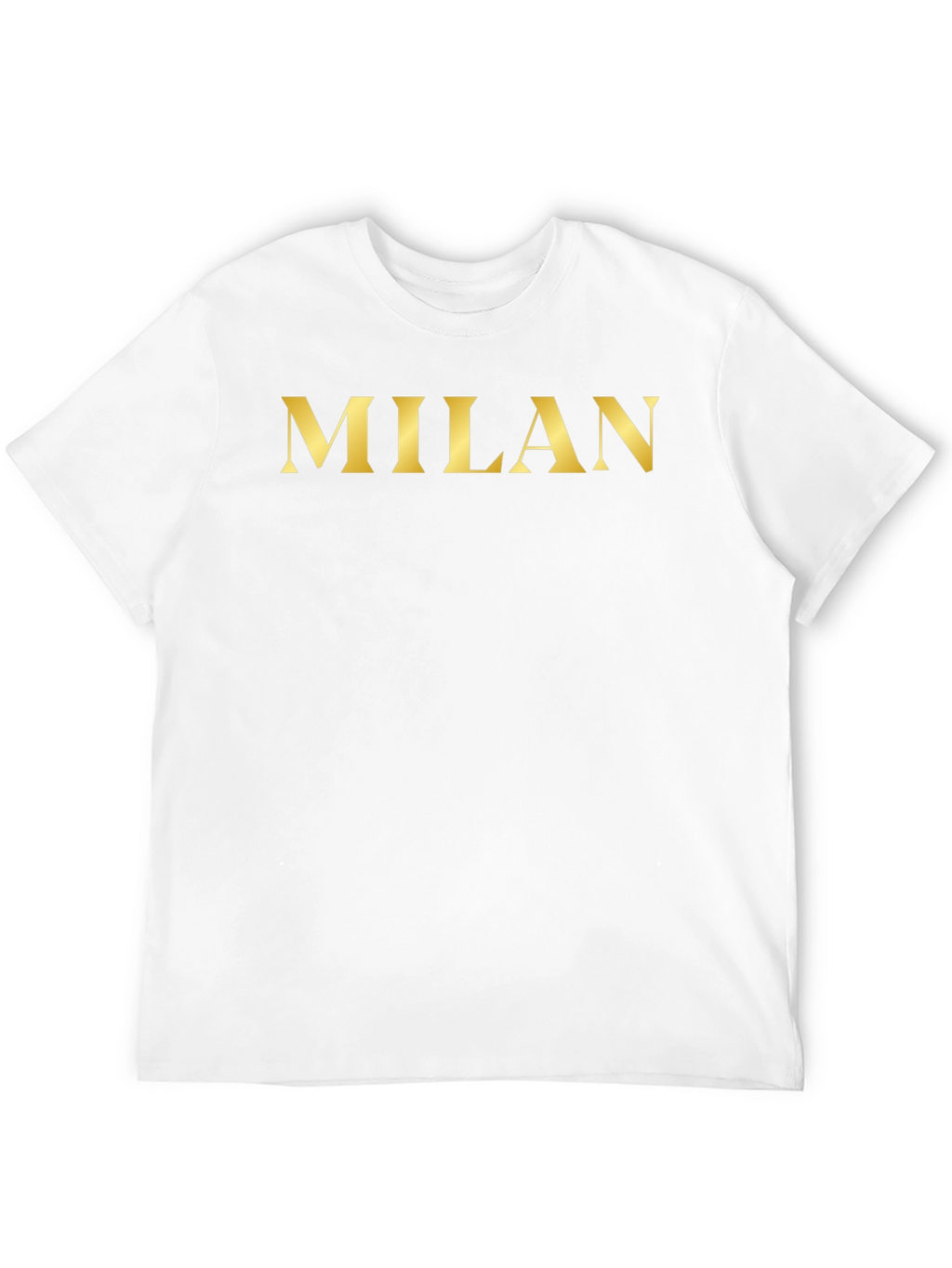 Milan Gold Print Black T-Shirt