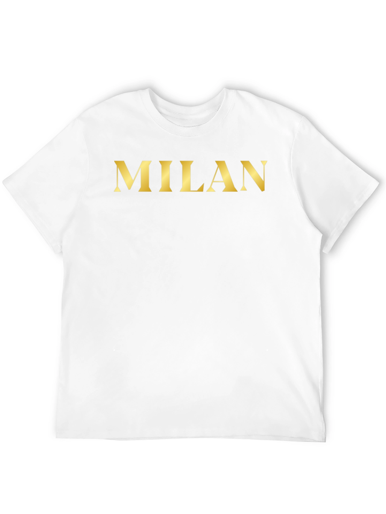 Milan Gold Print Black T-Shirt