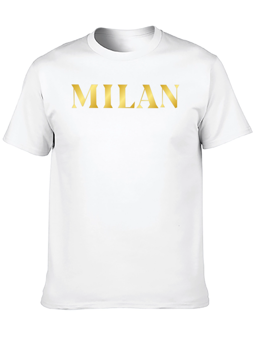 Milan Gold Print Black T-Shirt