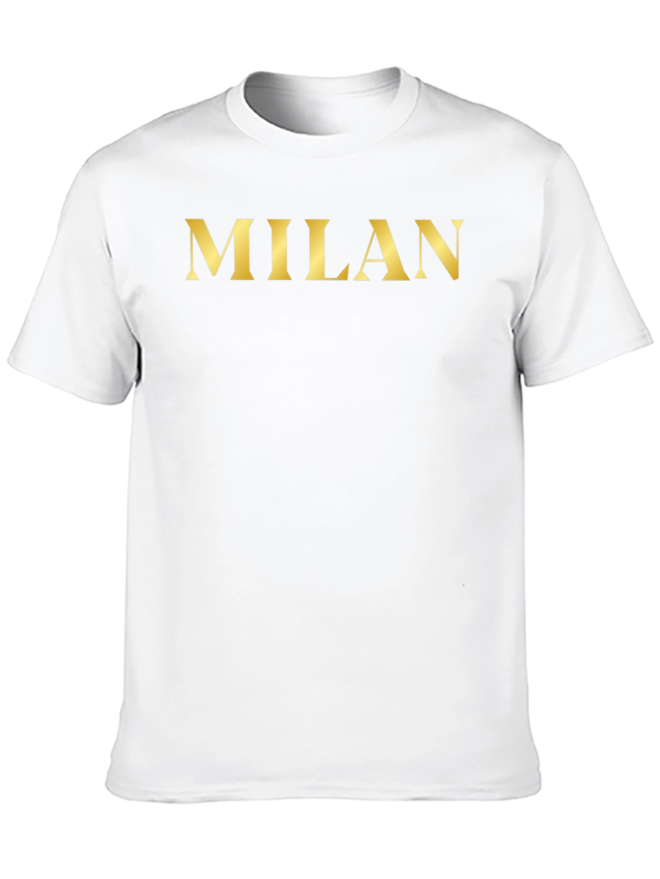 Milan Gold Print Black T-Shirt