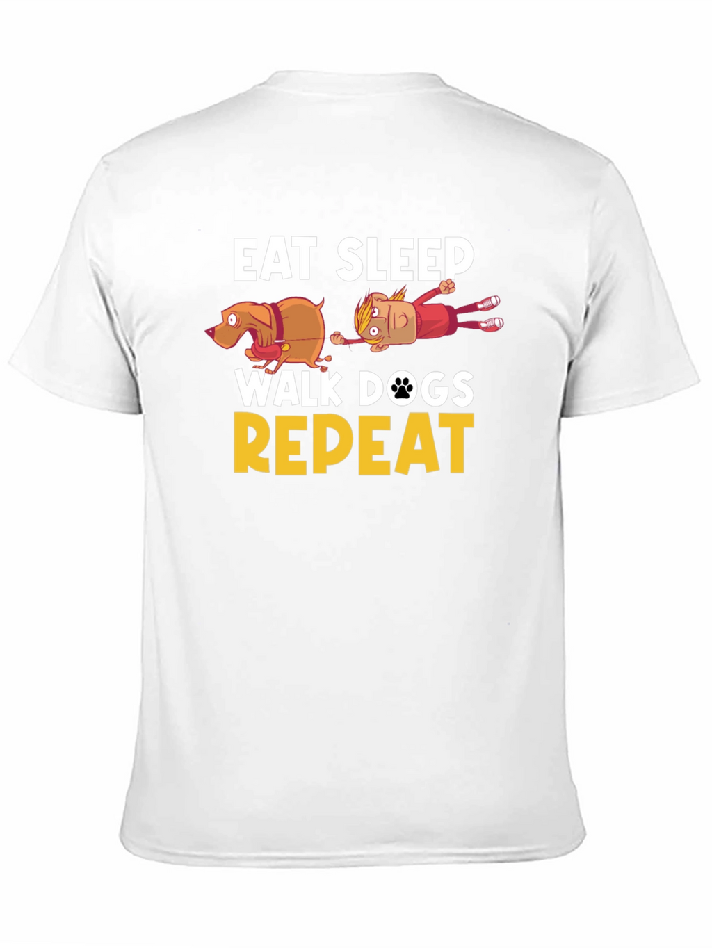 Eat Sleep Walk Dogs Repeat Funny T-Shirt