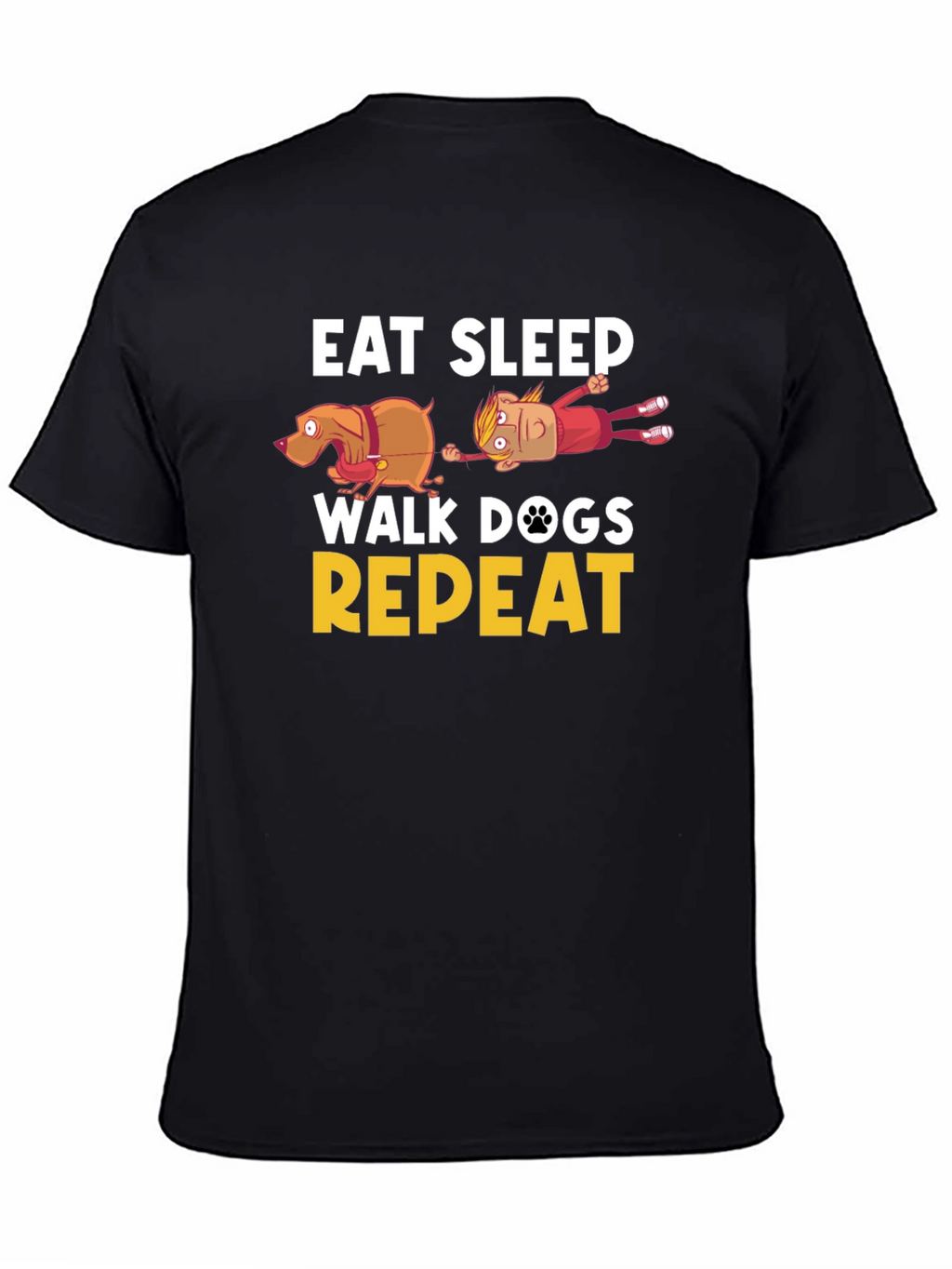 Eat Sleep Walk Dogs Repeat Funny T-Shirt
