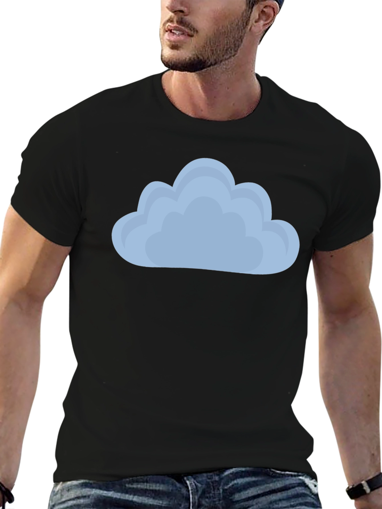 Cloud Graphic Tee - Soft Cotton Blend