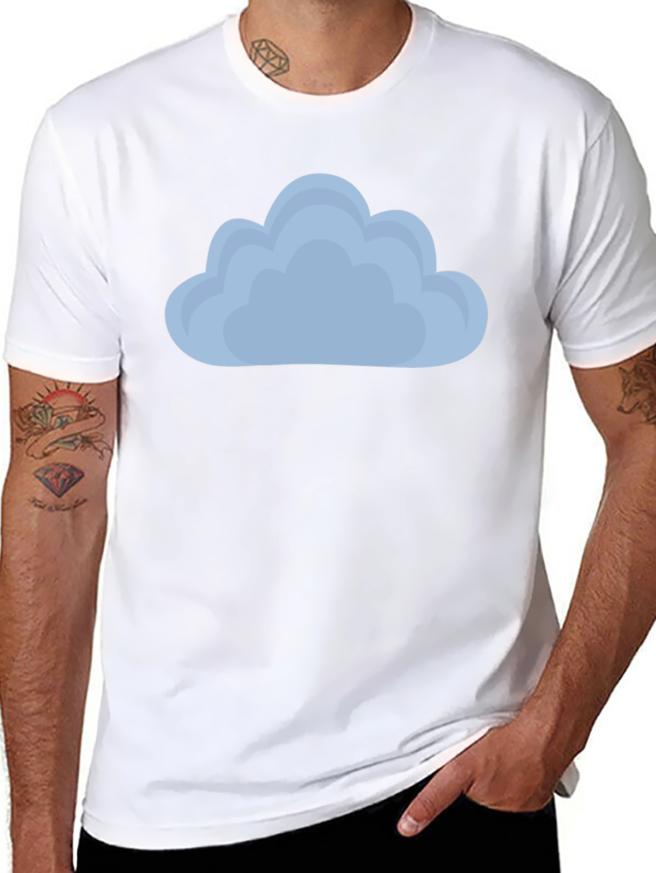 Cloud Graphic Tee - Soft Cotton Blend