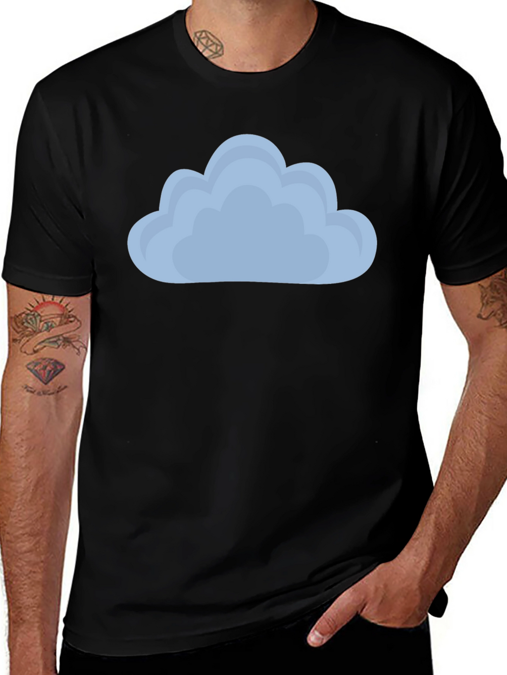 Cloud Graphic Tee - Soft Cotton Blend