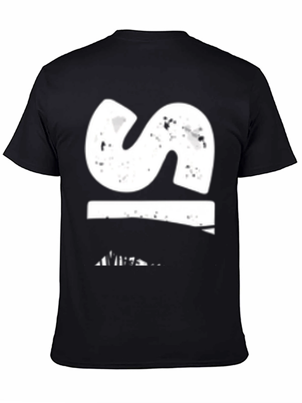 Modern S Graphic Black Tee