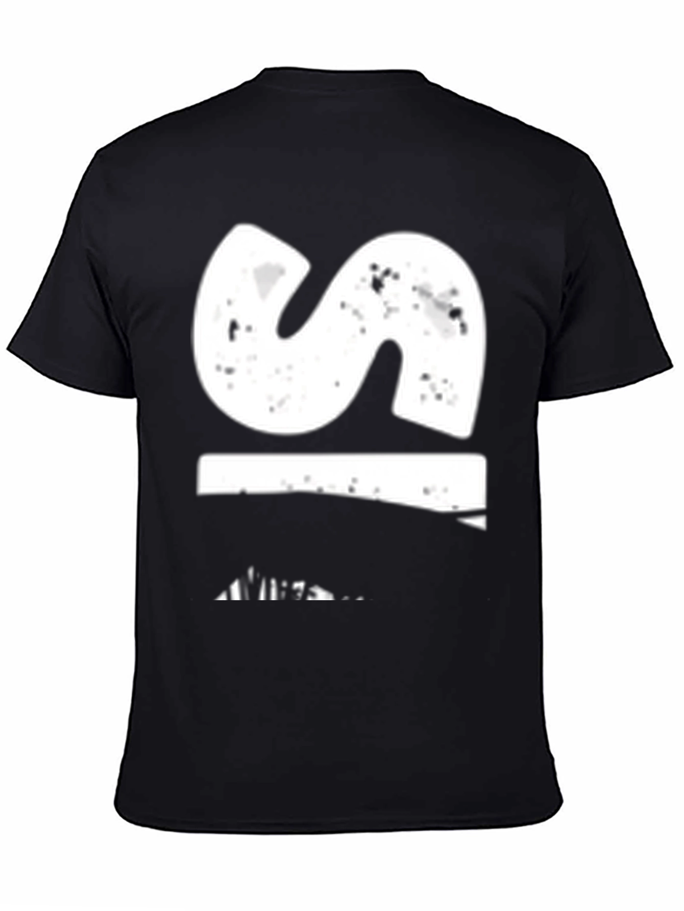 Modern S Graphic Black Tee