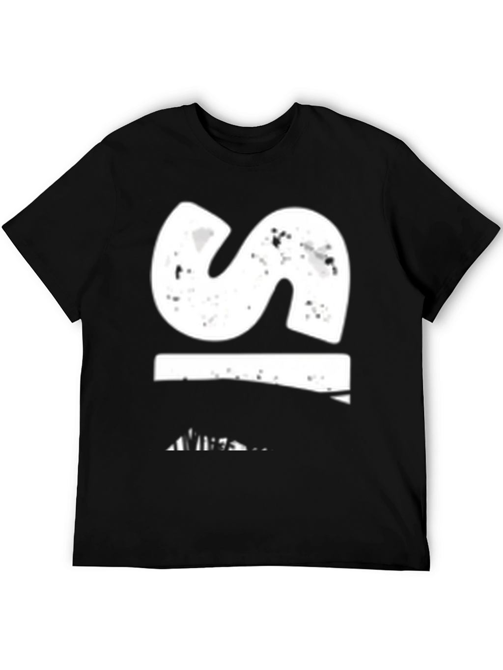 Modern S Graphic Black Tee