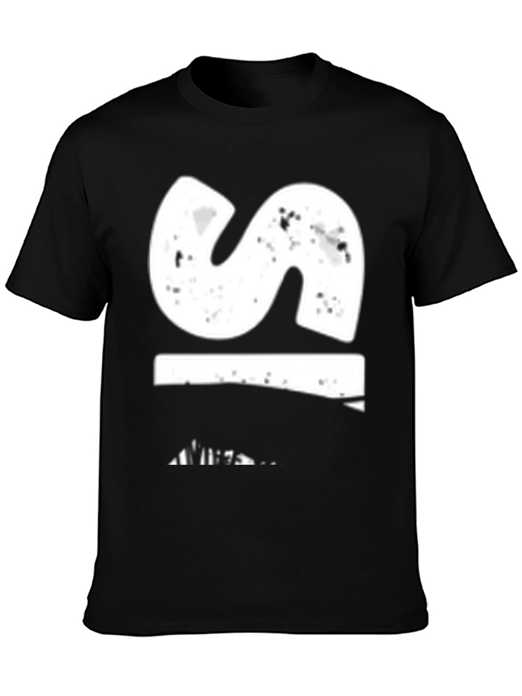 Modern S Graphic Black Tee