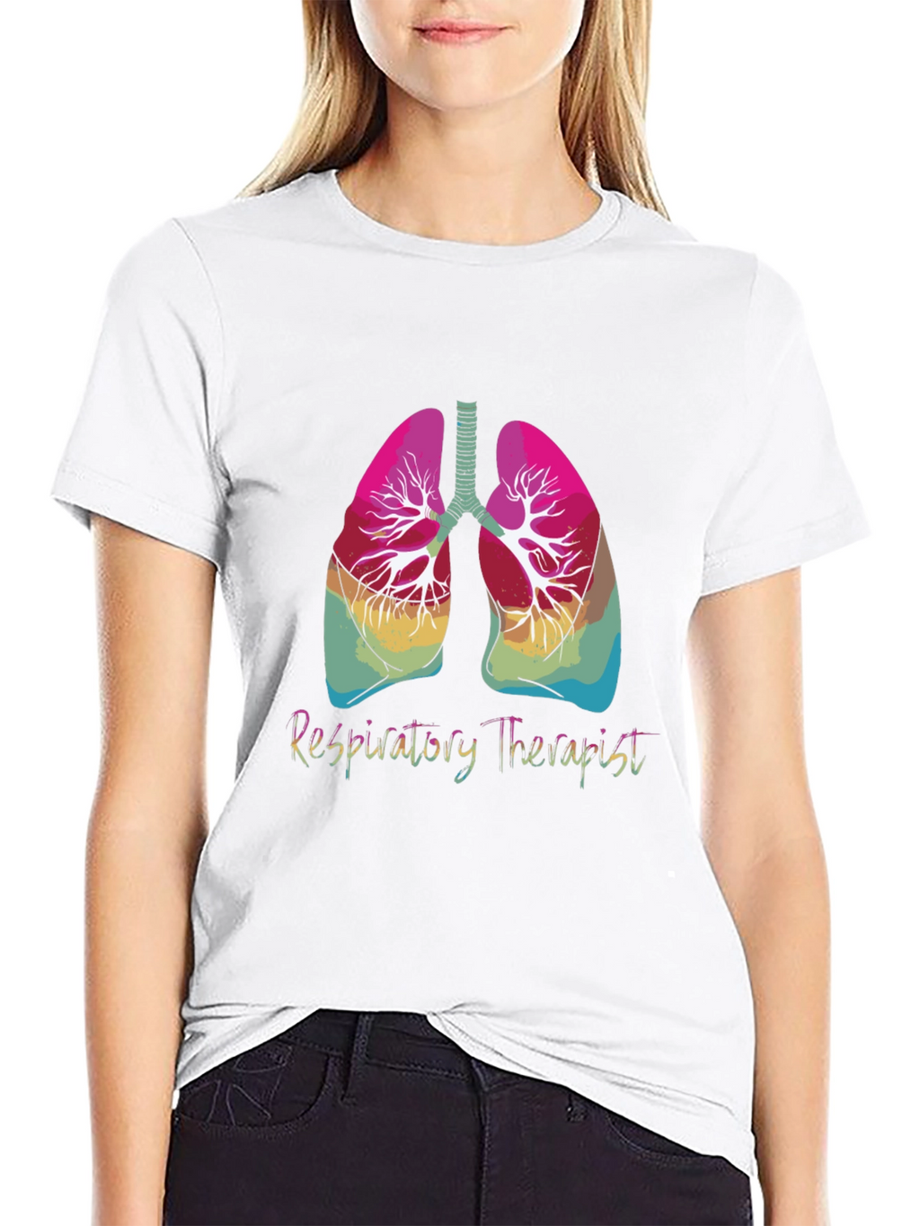 Respiratory Therapist Lungs Graphic Tee