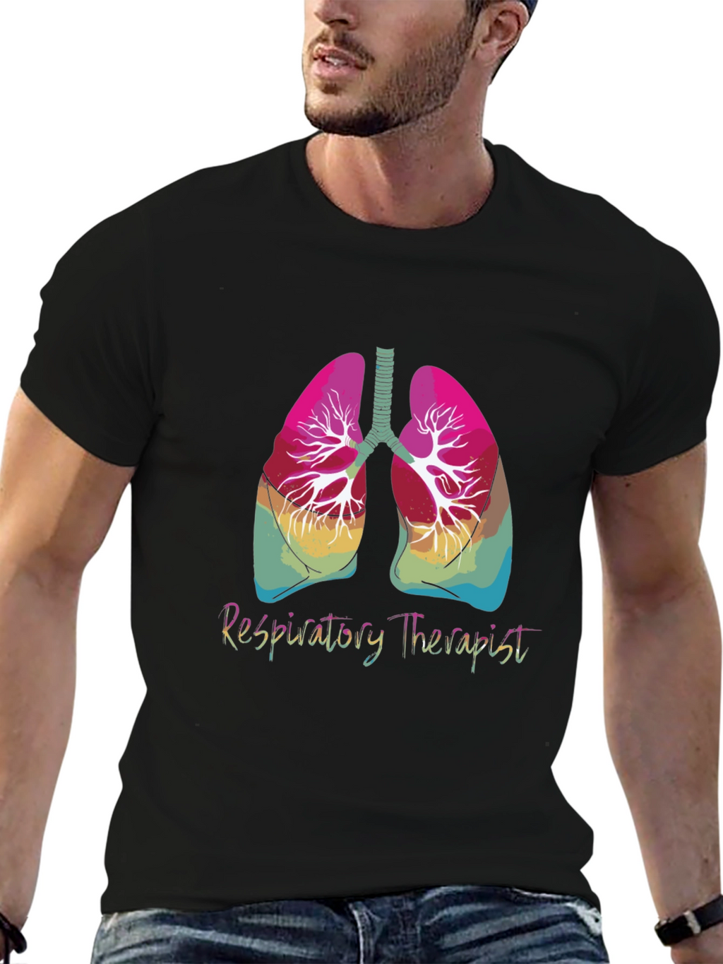 Respiratory Therapist Lungs Graphic Tee