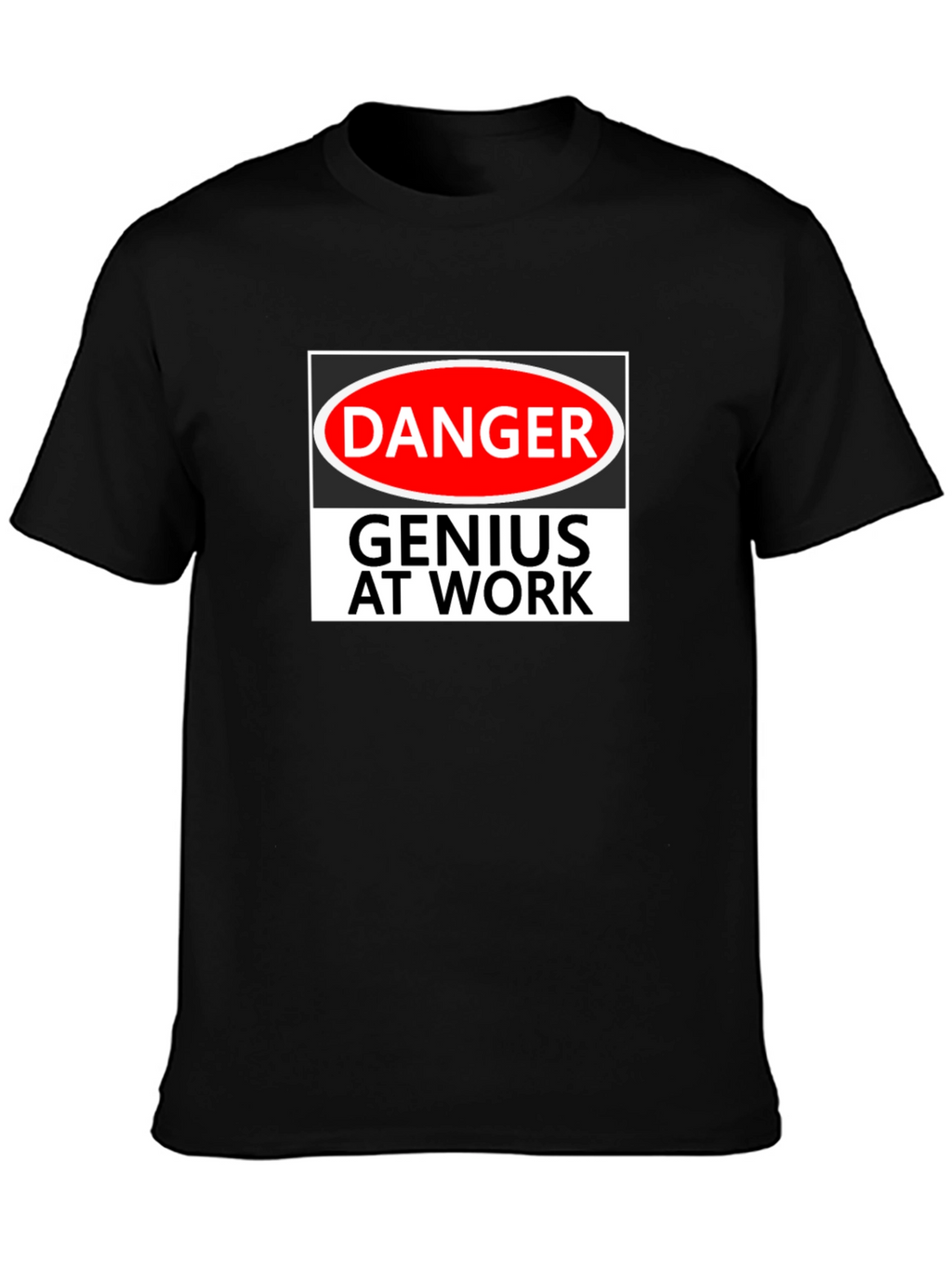 Danger Genius At Work Black T-Shirt