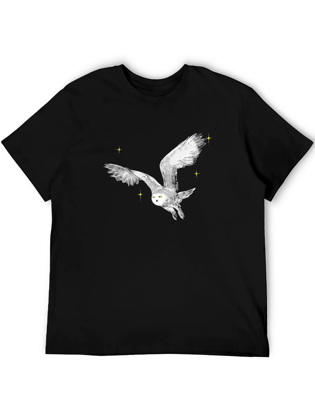 Owl Graphic Black T-Shirt - Stylish Mens Tee