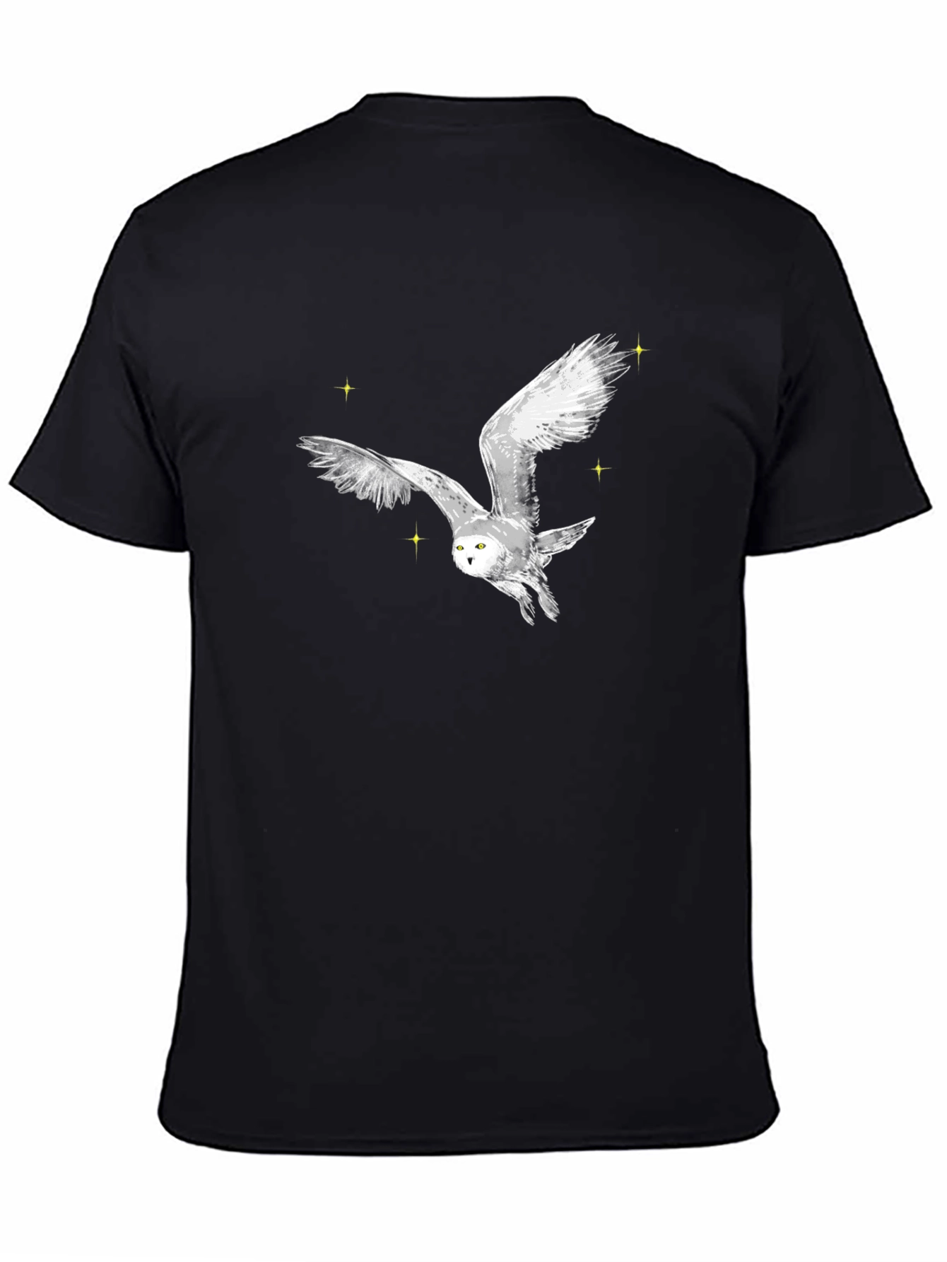 Owl Graphic Black T-Shirt - Stylish Mens Tee