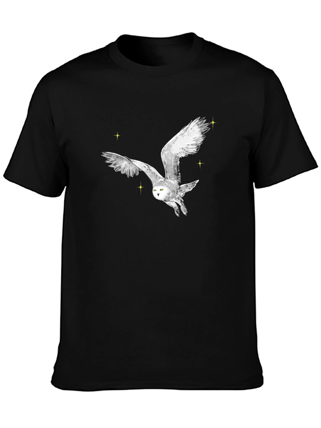 Owl Graphic Black T-Shirt - Stylish Mens Tee