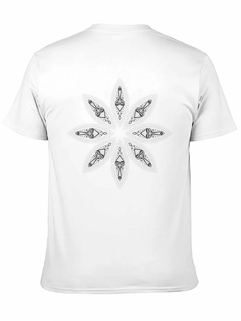 Modern Black T-Shirt with Abstract Geometric Design