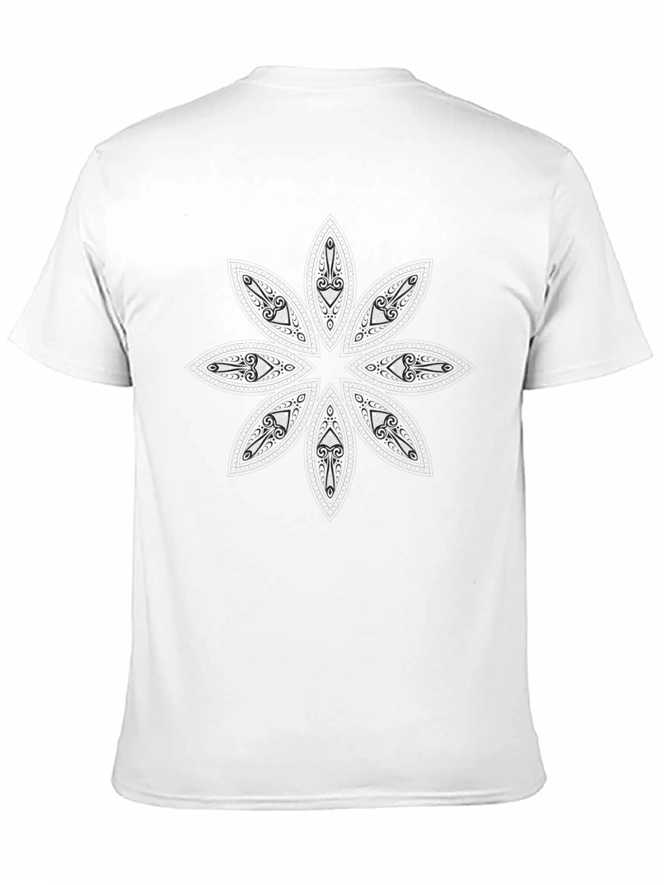 Modern Black T-Shirt with Abstract Geometric Design