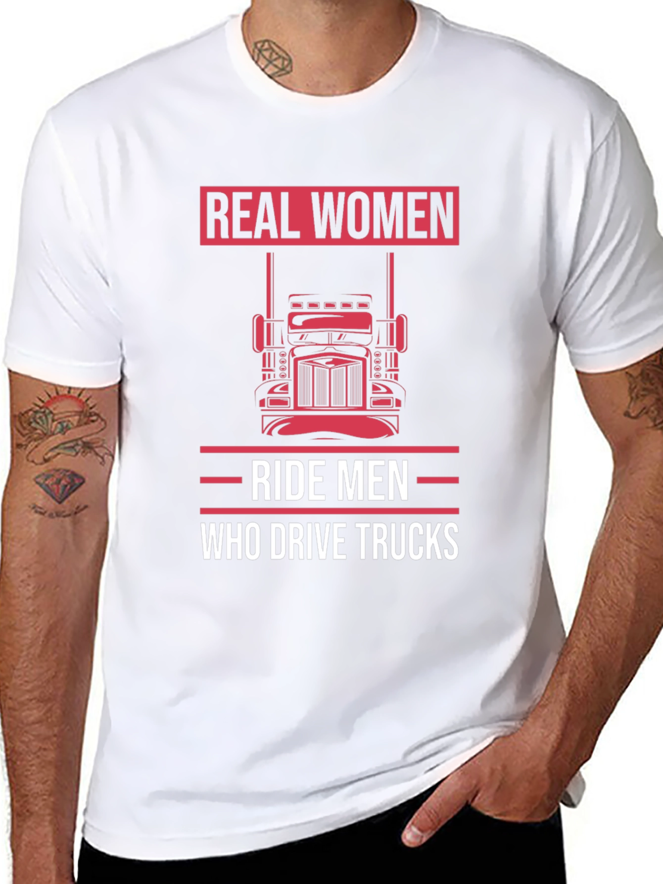 Real Women Ride Men Who Drive Trucks T-Shirt