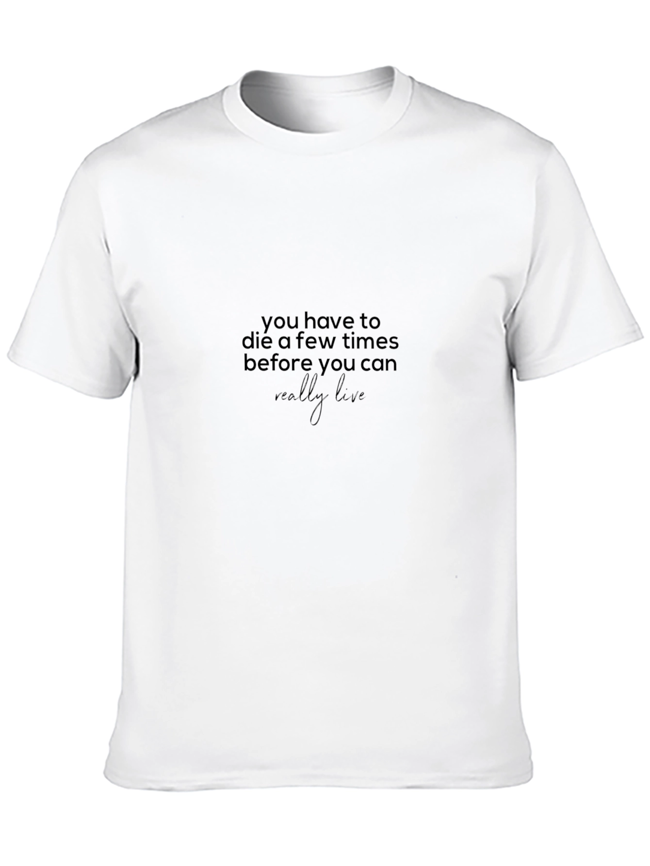 Black T-Shirt: Live Graphic Tee - Casual Comfort