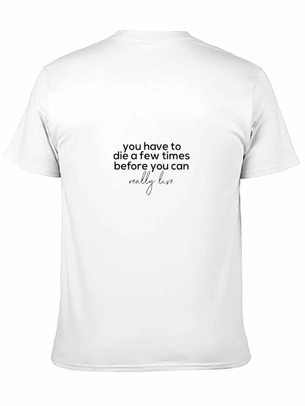 Black T-Shirt: Live Graphic Tee - Casual Comfort