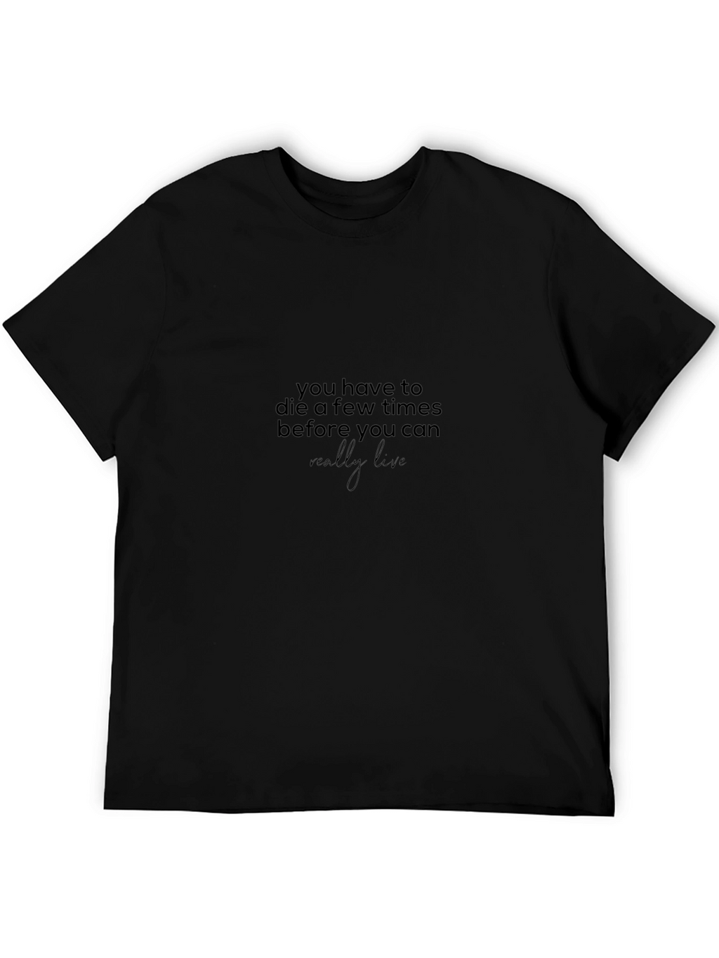 Black T-Shirt: Live Graphic Tee - Casual Comfort