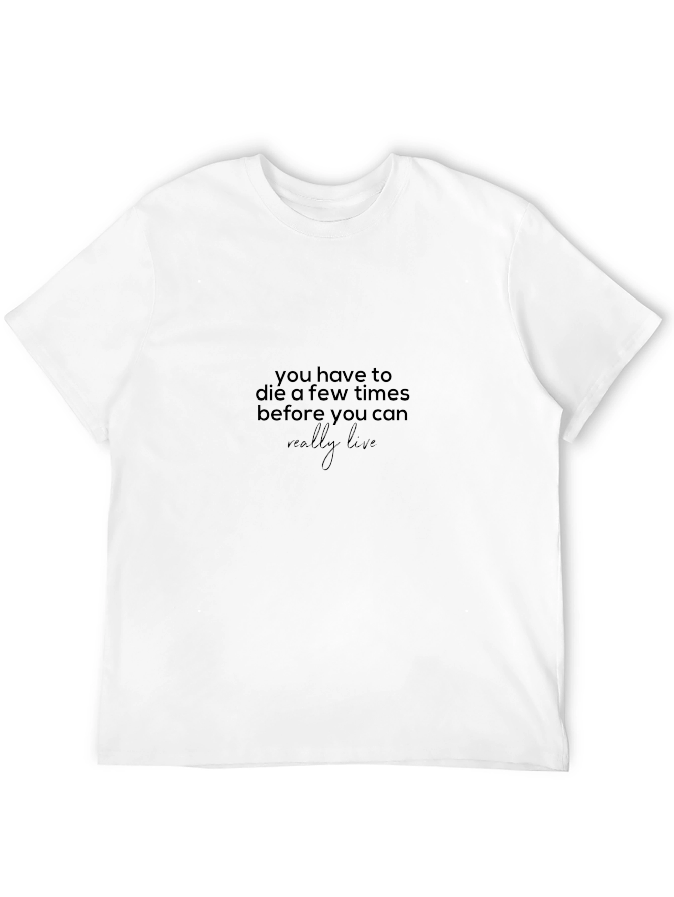 Black T-Shirt: Live Graphic Tee - Casual Comfort