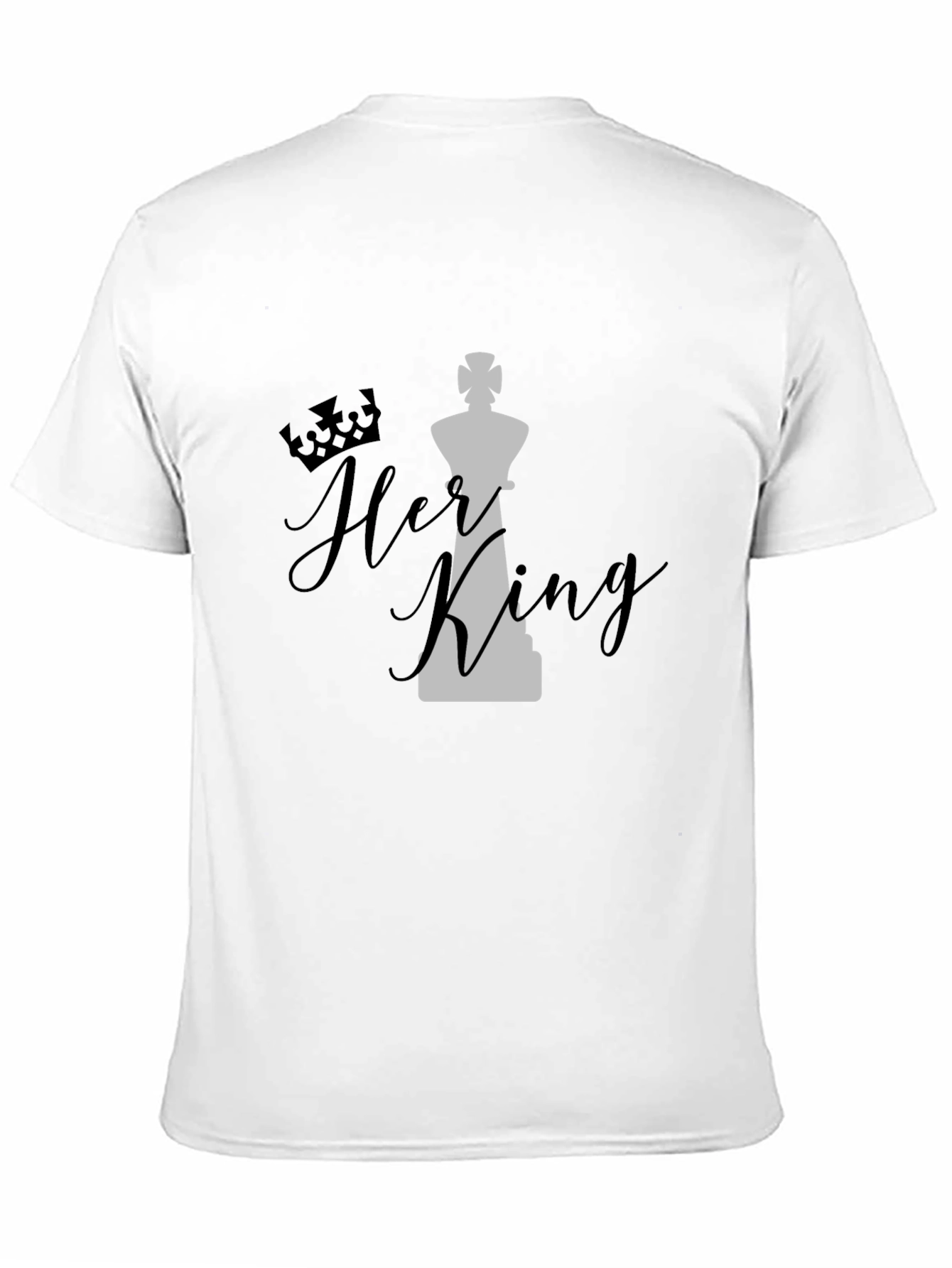 Her King Graphic T-Shirt - Black Cotton Blend Casual Tee