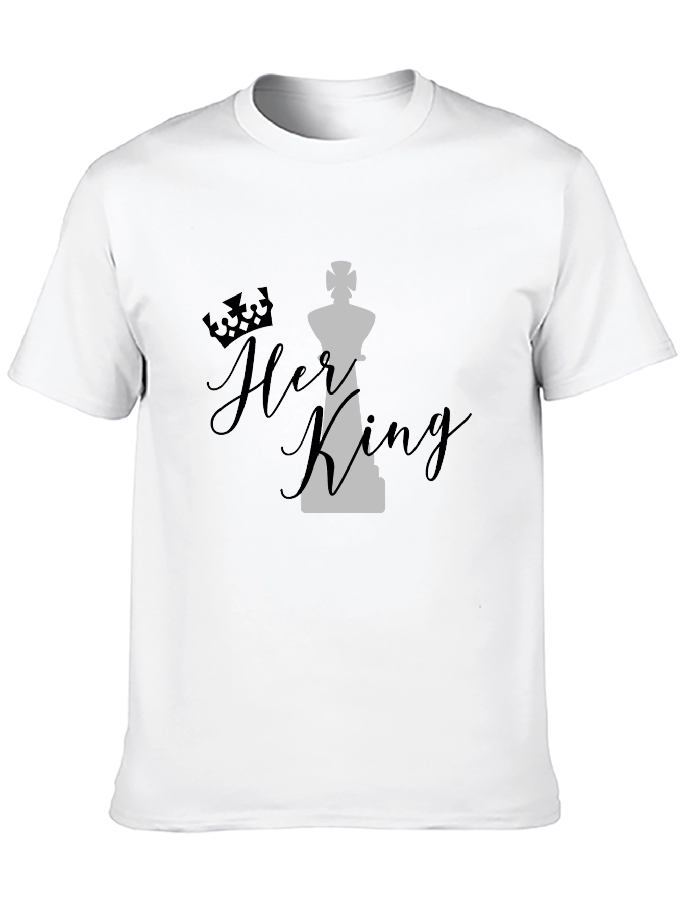 Her King Graphic T-Shirt - Black Cotton Blend Casual Tee