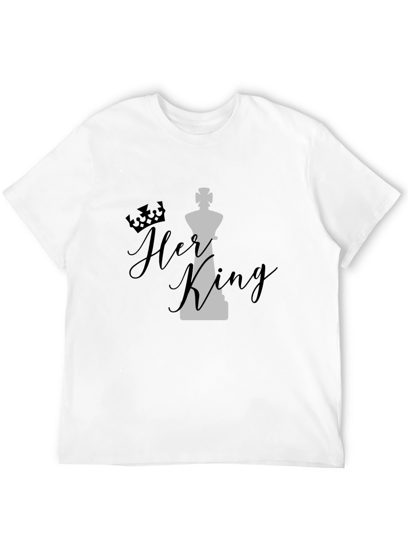 Her King Graphic T-Shirt - Black Cotton Blend Casual Tee