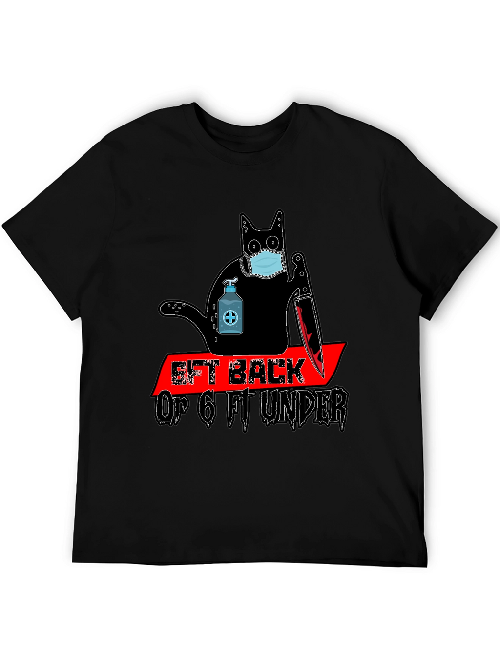 Social Distance Killer Cat Graphic Tee