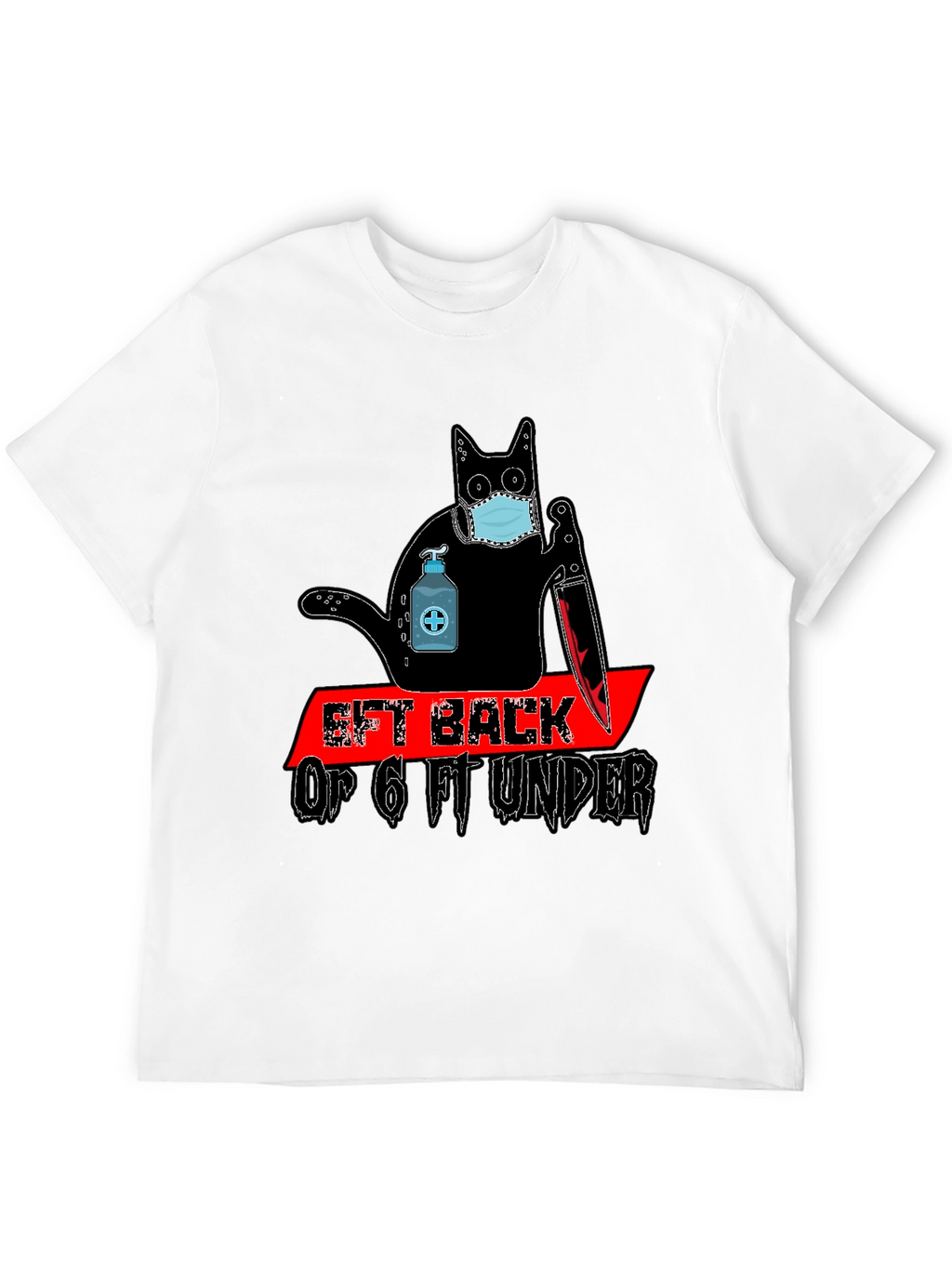 Social Distance Killer Cat Graphic Tee