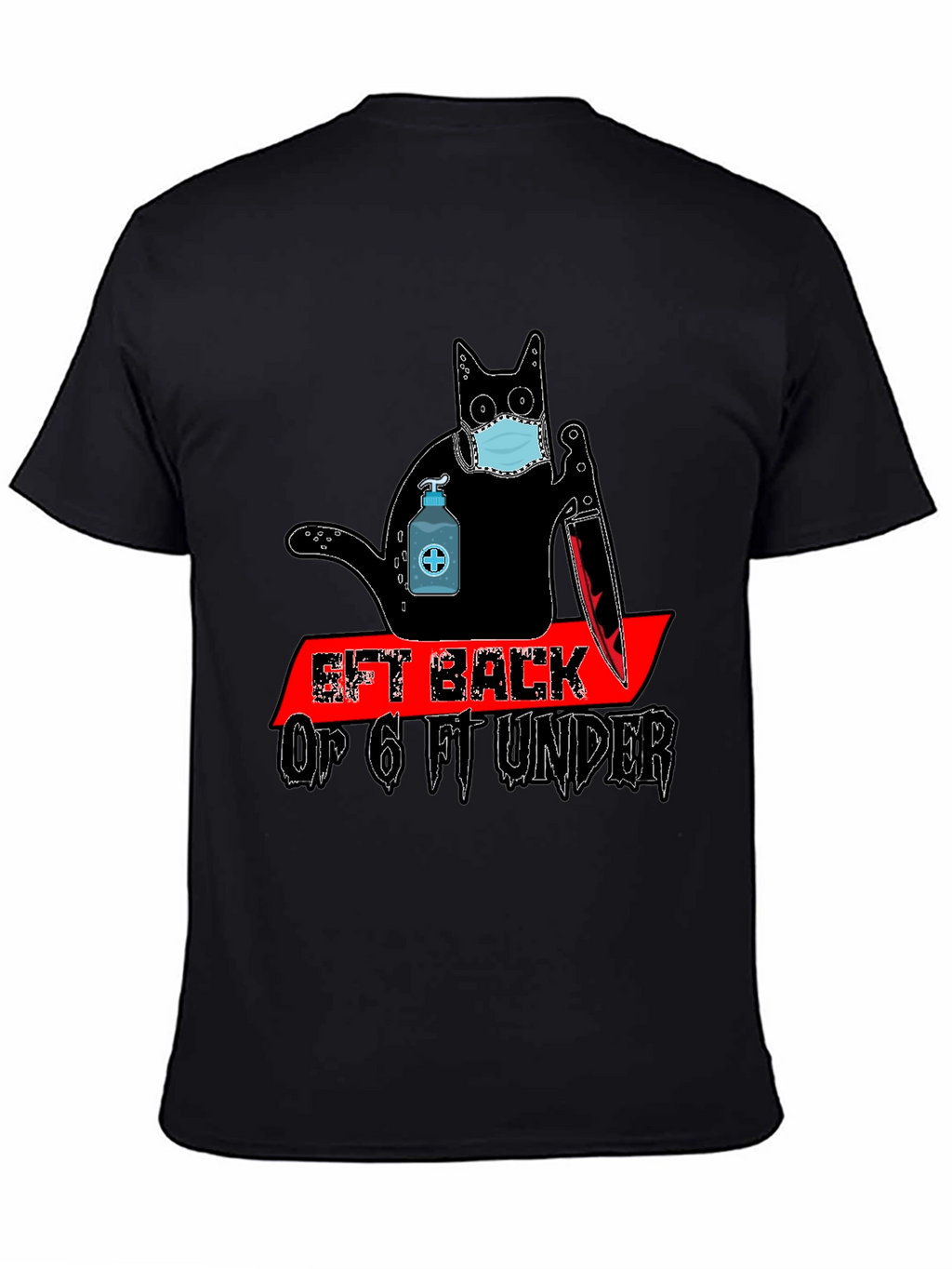 Social Distance Killer Cat Graphic Tee