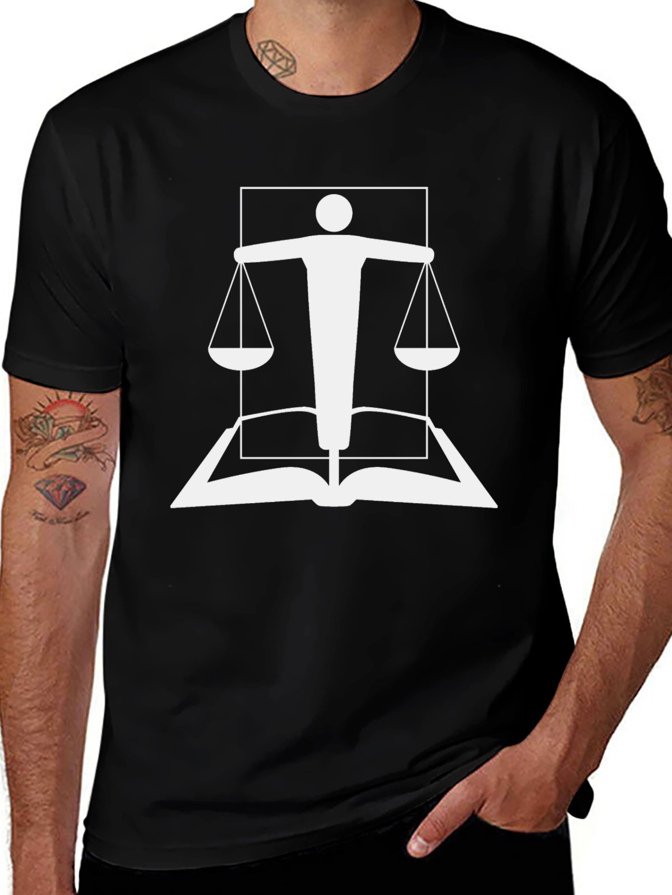 Scales of Justice Book T-Shirt