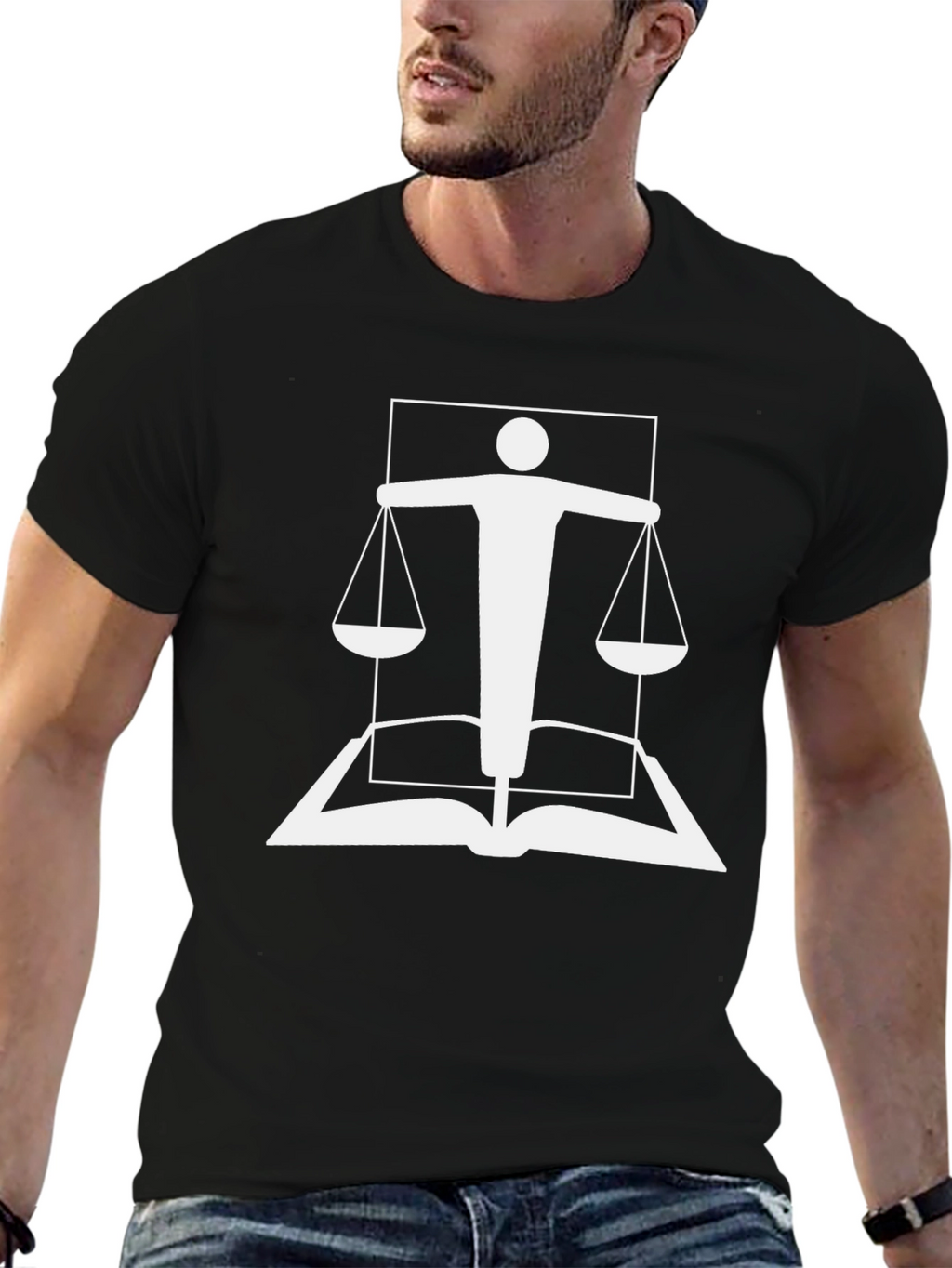 Scales of Justice Book T-Shirt