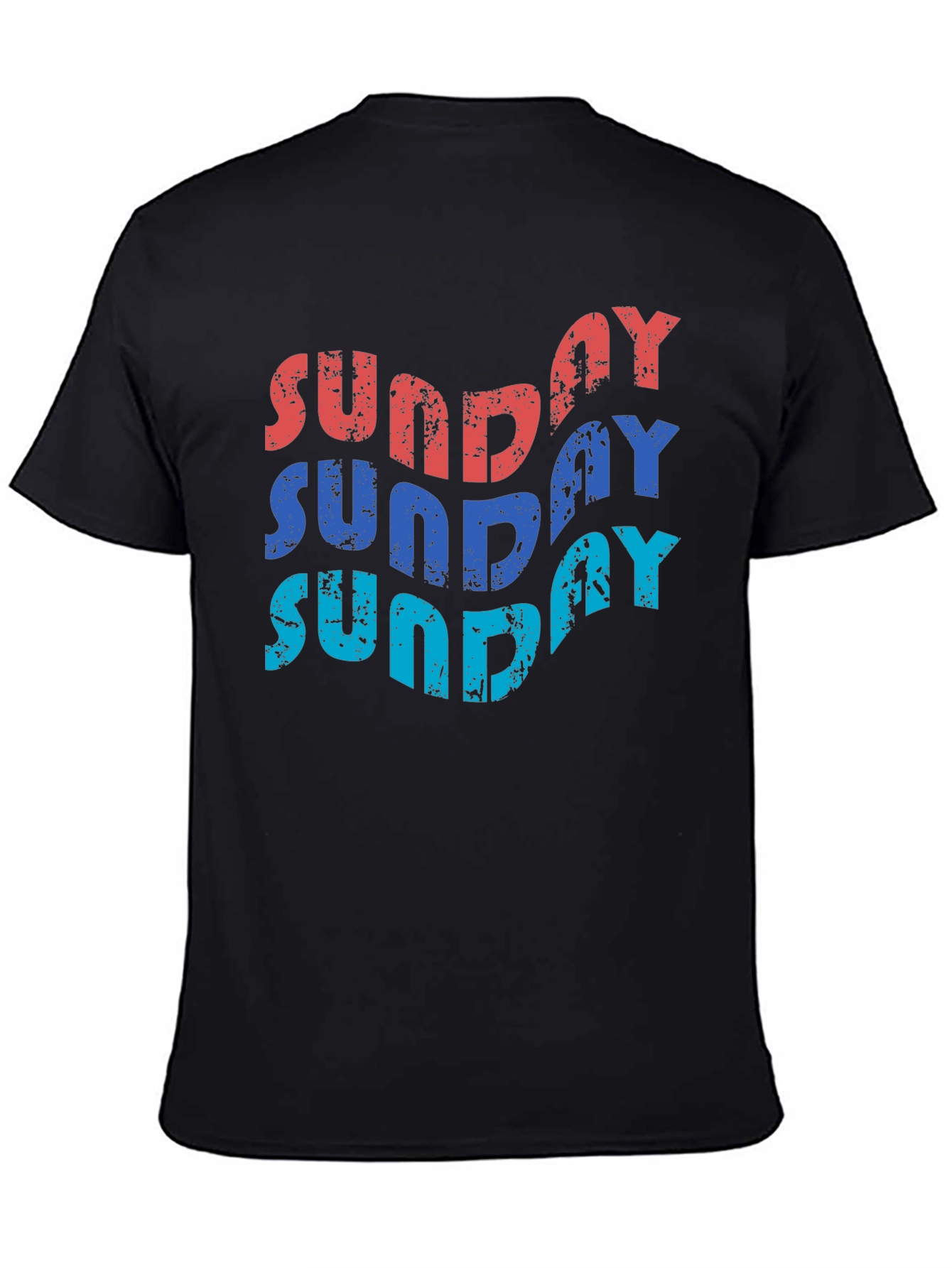 Retro Sunday Graphic T-Shirt - Black