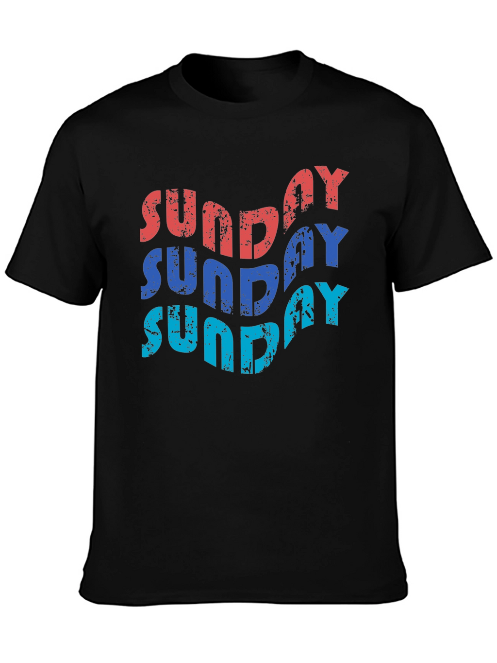 Retro Sunday Graphic T-Shirt - Black