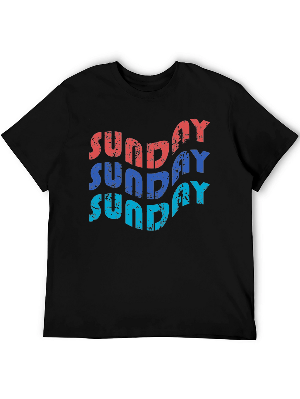 Retro Sunday Graphic T-Shirt - Black