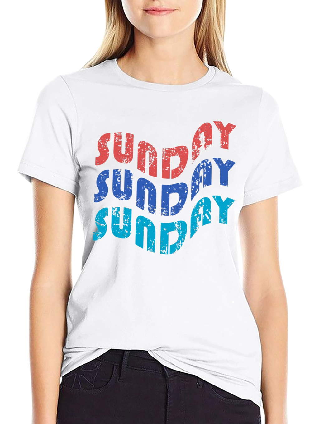 Retro Sunday Graphic T-Shirt - Black