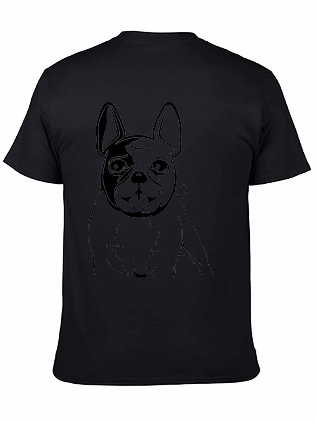 Dog Graphic Tee - Casual Black T-Shirt