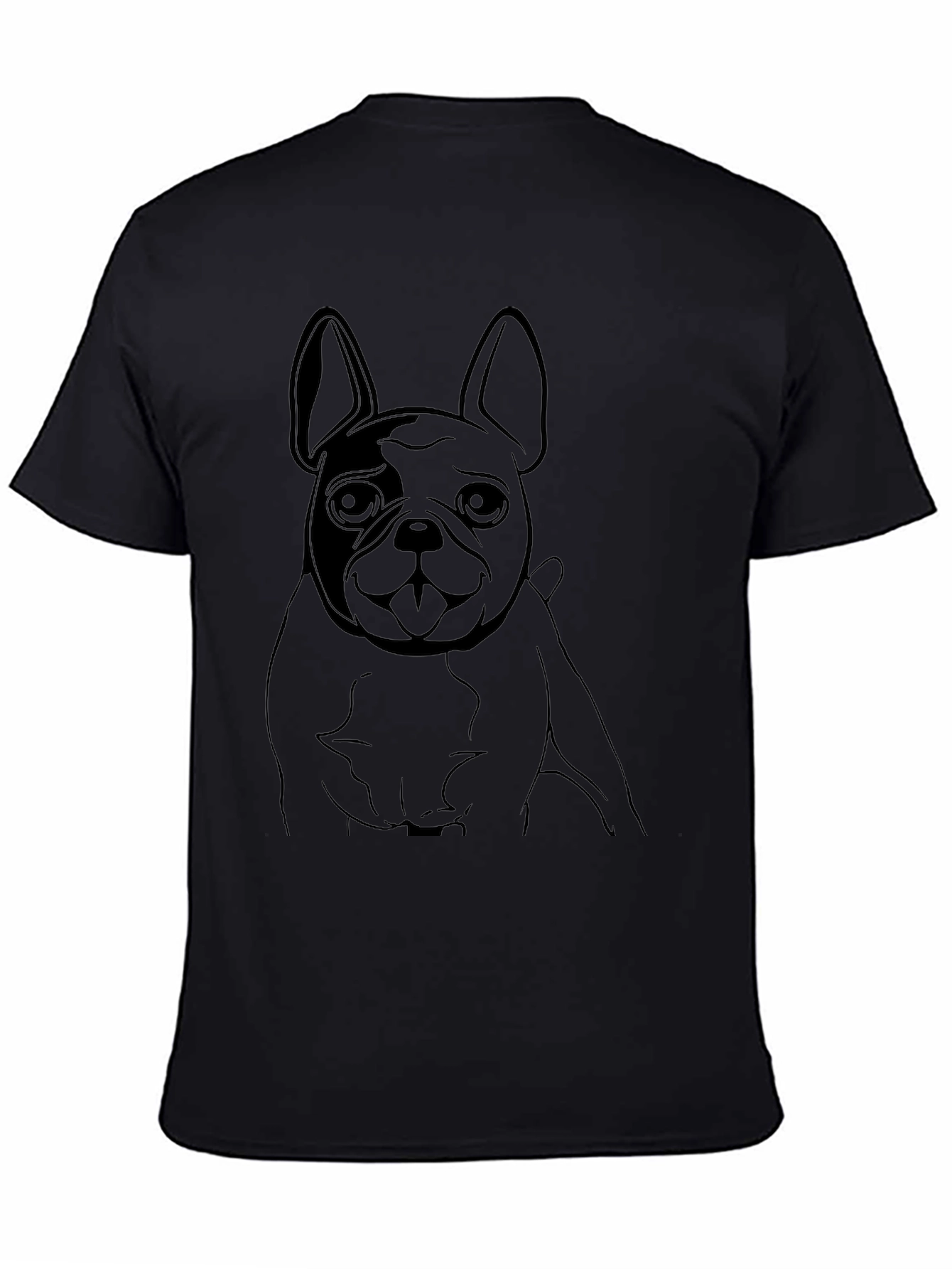 Dog Graphic Tee - Casual Black T-Shirt
