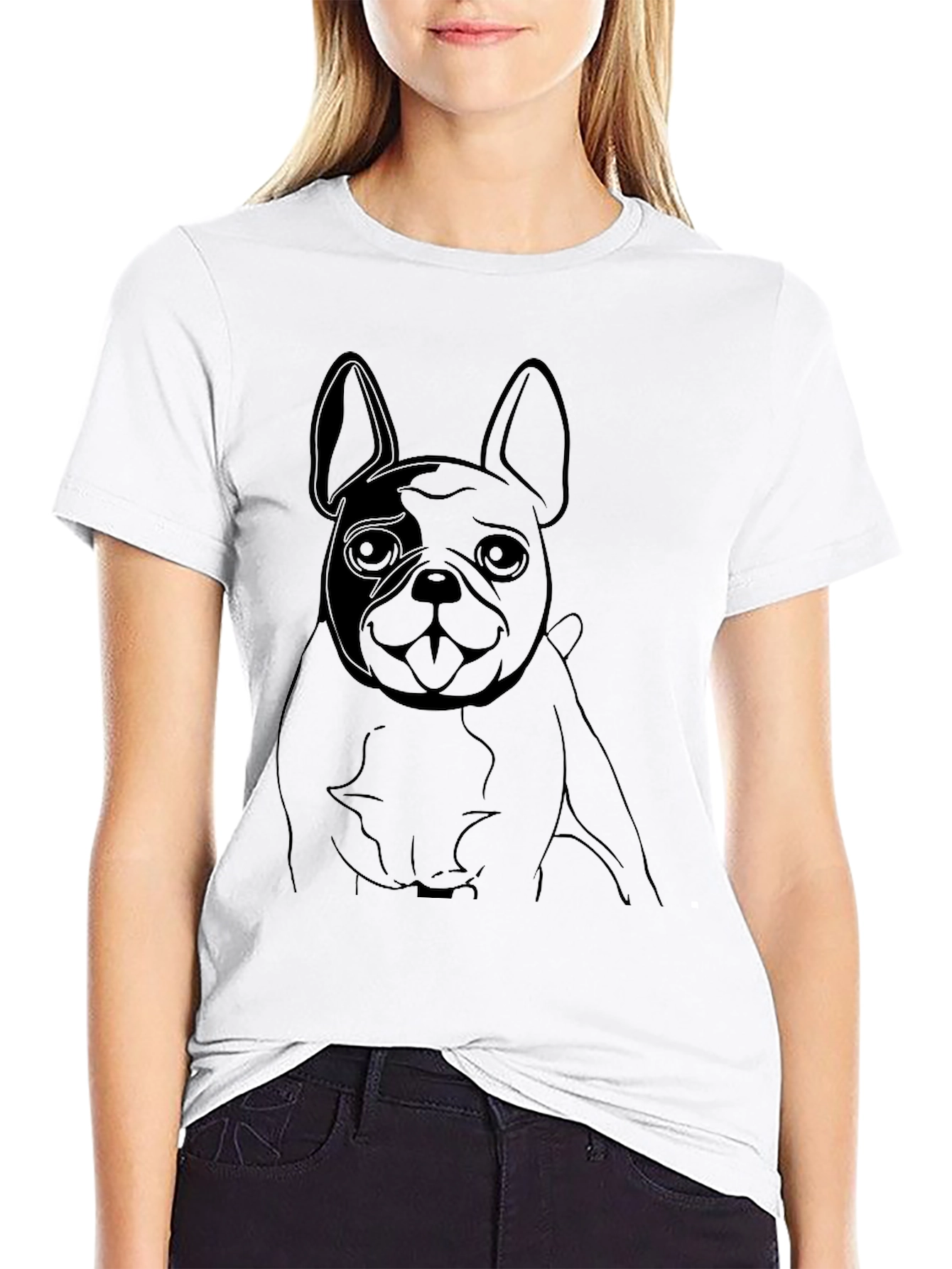 Dog Graphic Tee - Casual Black T-Shirt